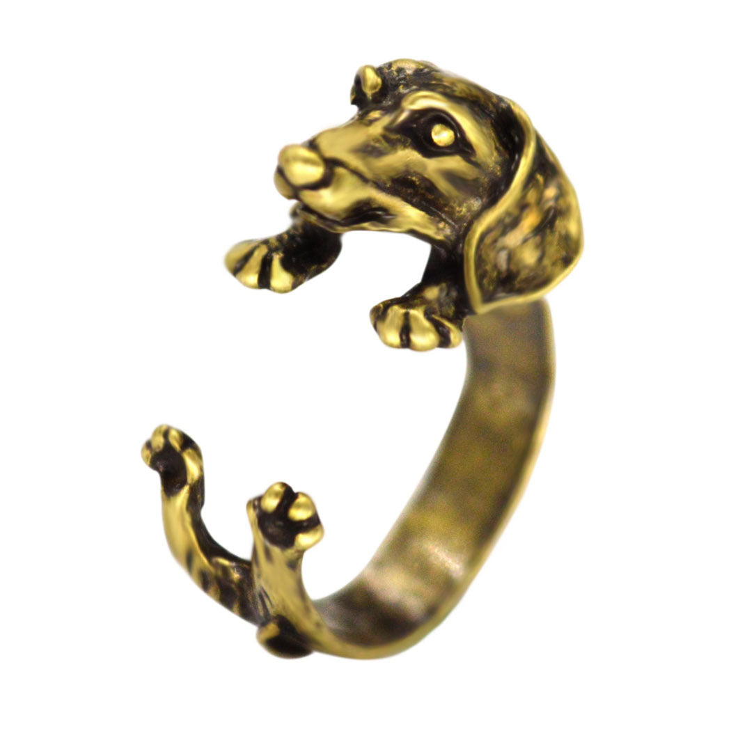 Sausage Dog Animal Adjustable Ring