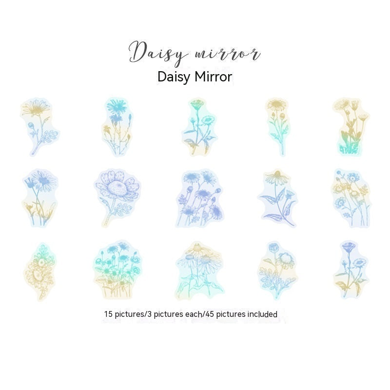 Butterfly Sticker PET Hot Rainbow Purse Magic Mirror Notebook Puzzle Material