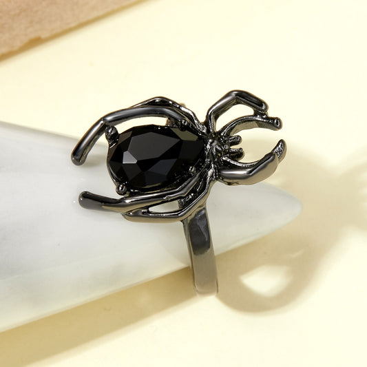 Diamond Spider Ring Open Ring