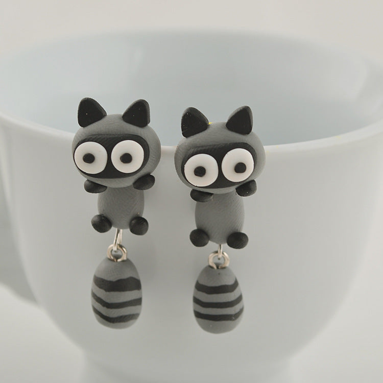 Fashionable And Personalized Animal Soft Clay Earrings