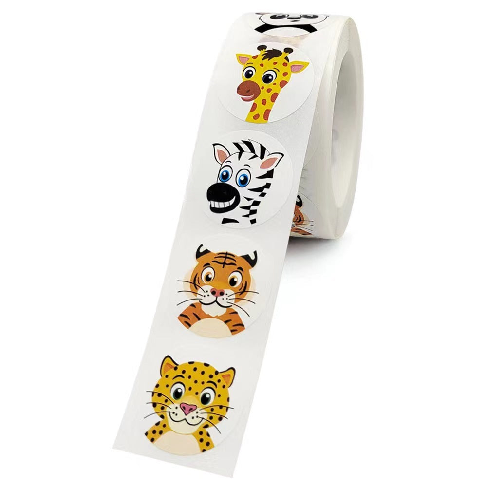 Children's Cartoon Animal Sticker Cute Reward Sticker Label