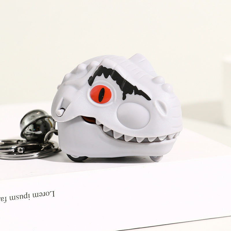 Creative Bite Finger Dinosaur Head Pull Back Car Keychain Pendant
