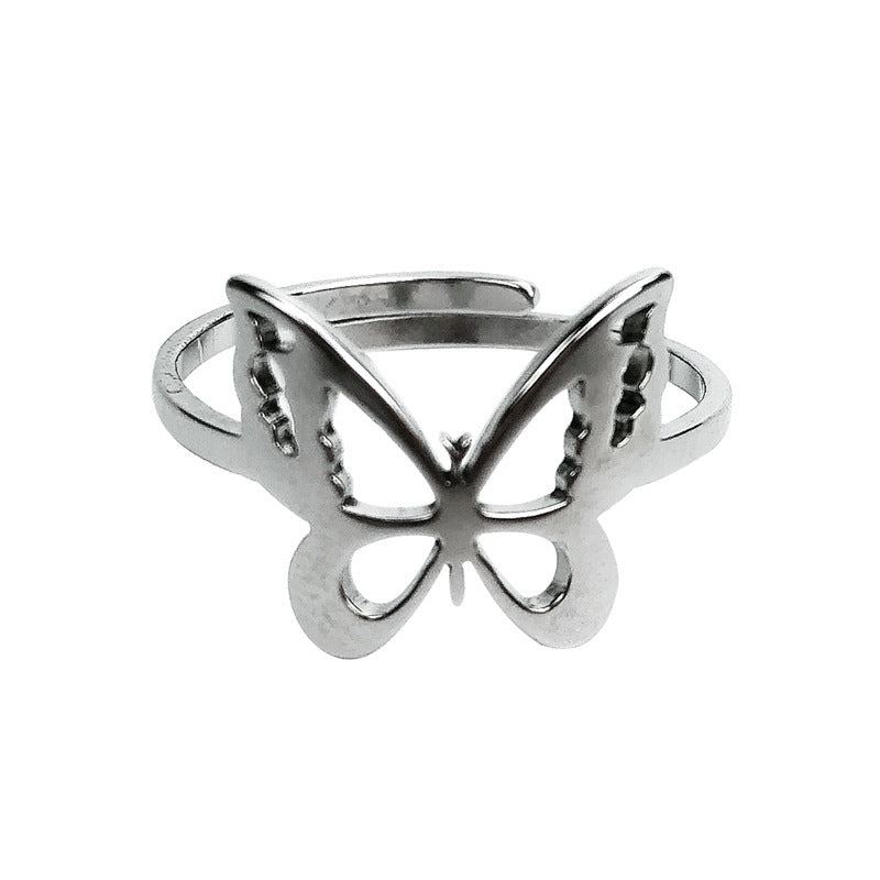 Butterfly Ring Adjustable Girl Ring Couple Ring
