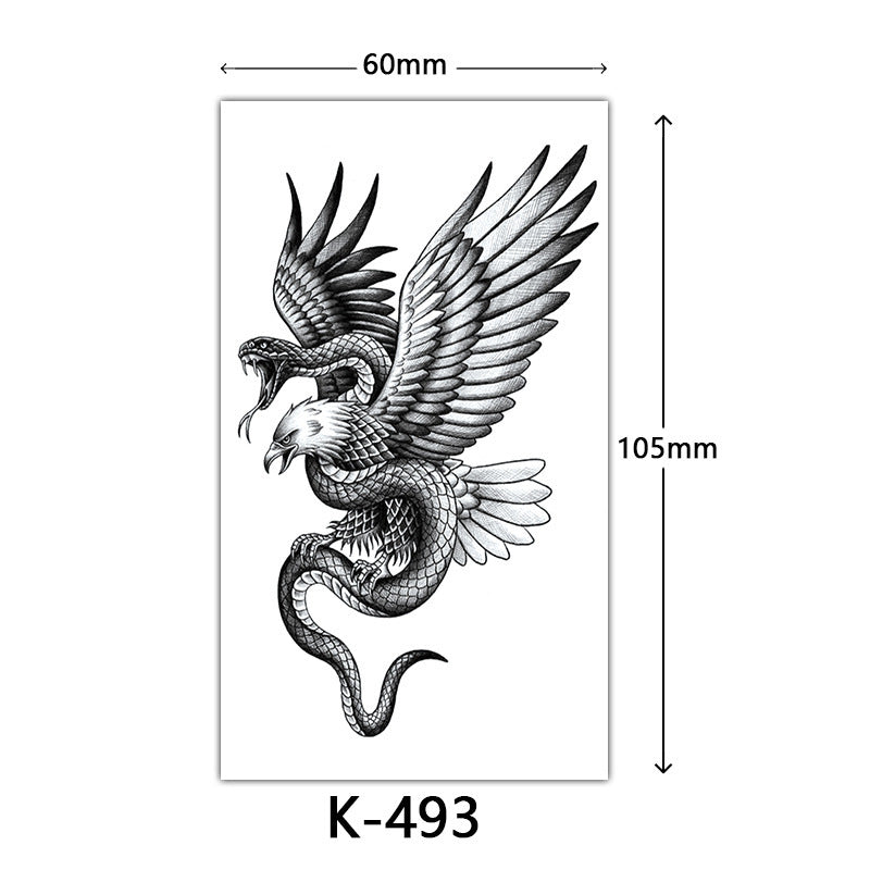 English Letter Flower Butterfly Sketch Line Waterproof Tattoo Sticker