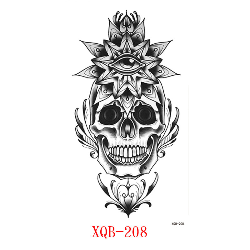 Paper Small Full Arm Flower Letter Animal Tattoo Sticker