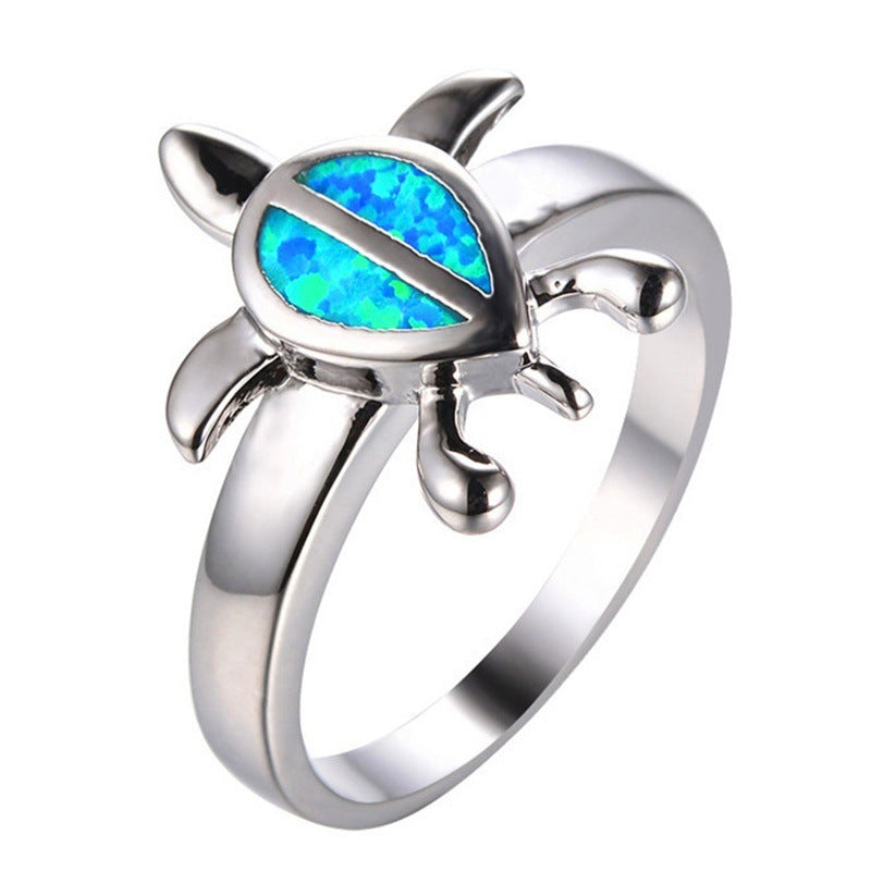 European and American Cute Animal Turtle Ring
