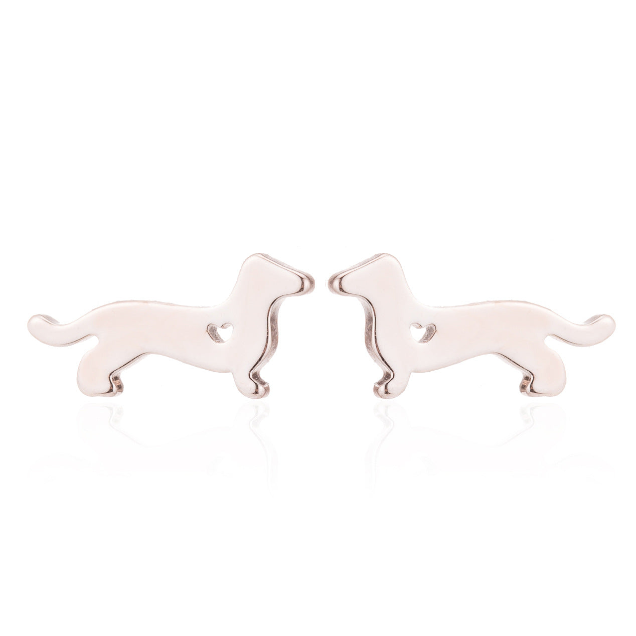 Hollow animal bantam stud earrings
