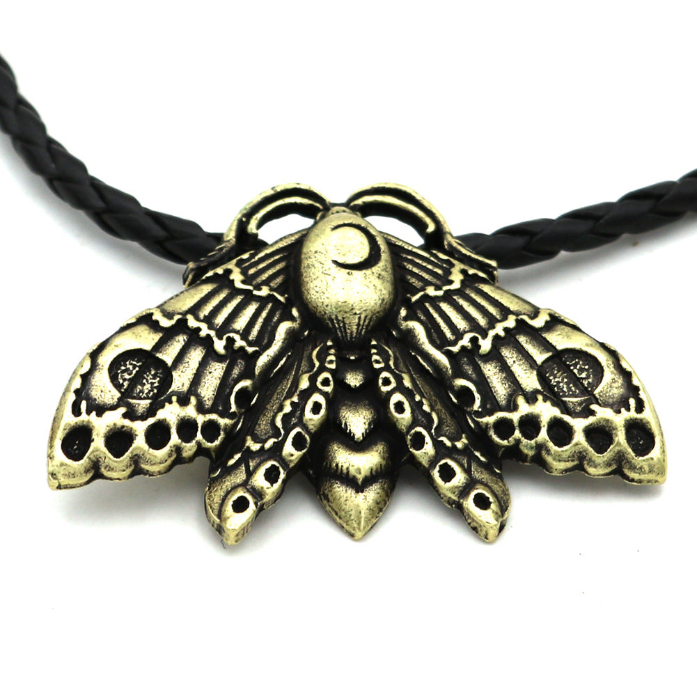Skull Head Moth Necklace Popular European And American Accessories Animal Pendant Ladies Jewelry