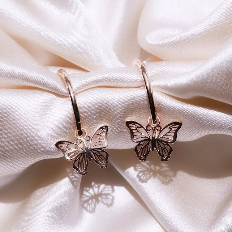 Exquisite Hollow Butterfly Earrings Creative Ear Jewelry