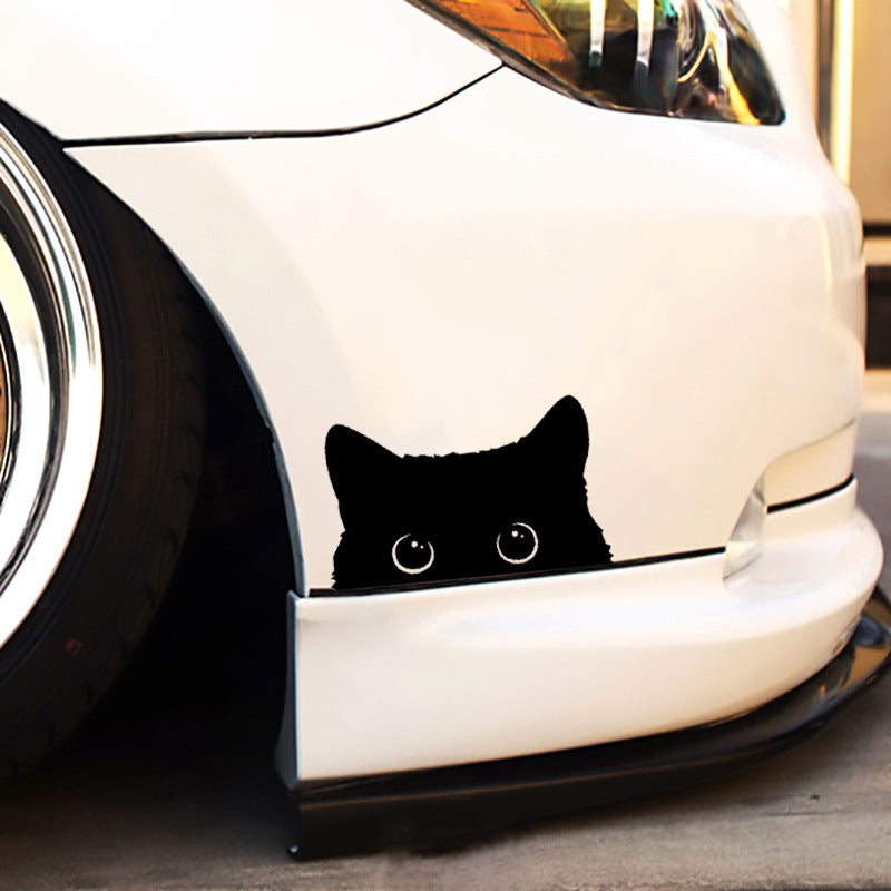 Cartoon Black Cat Automobile Sticker
