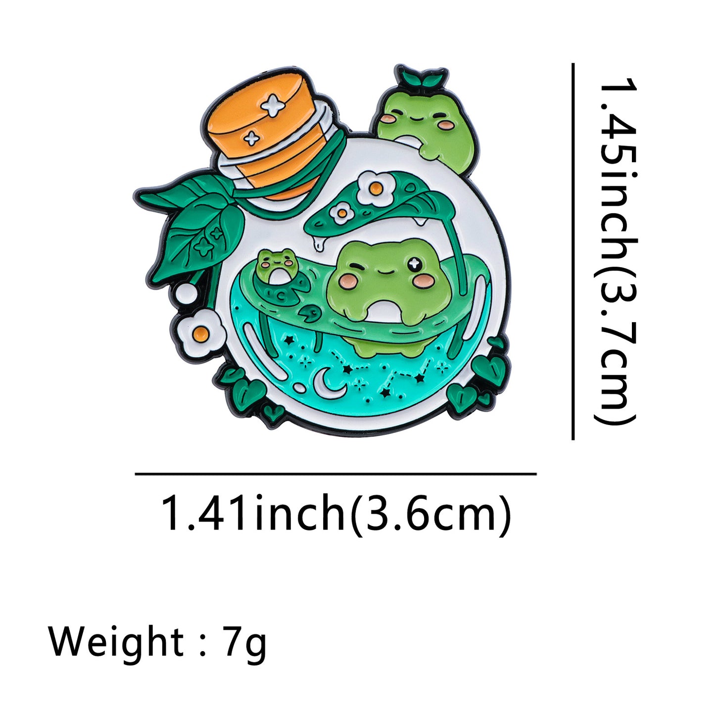 Frog Brooch Cartoon Golden M Badge Clothing Accessories