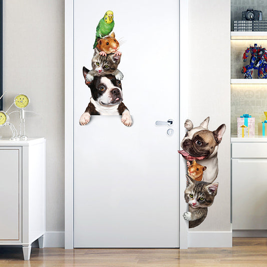 Cartoon Pet Overlapping Lohan Cute Corner Sticker