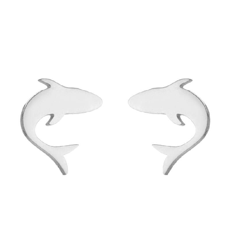 Simple Animal Earrings Bee Dolphin Earrings Plating Korean Style Earrings