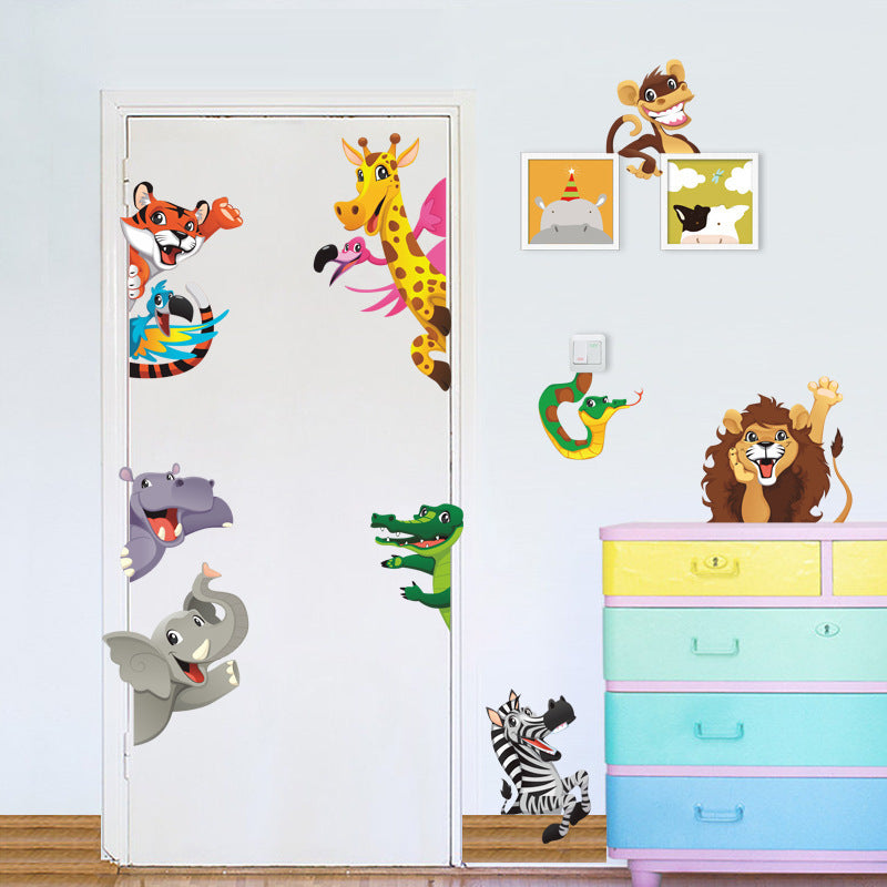 Animal park decorative wall stickers