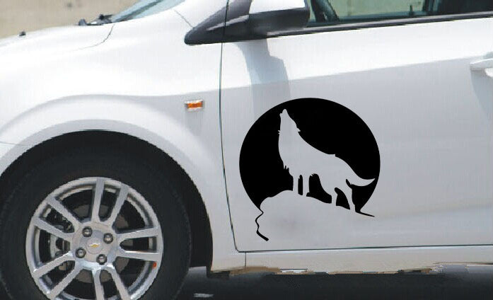 Car Scratch Hidden Car Stickers Wolf Totem Sticker Wolf Film For The Whole Car Wolf Road Car Body Decal Universal Machine Cover Body Decorative Stickers