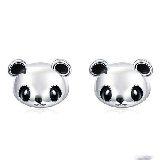 Creative cute small animal silver earrings