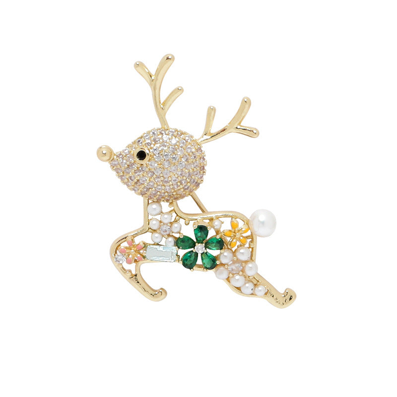 Cute Deer Brooch High-end Elegant And Versatile Exquisite