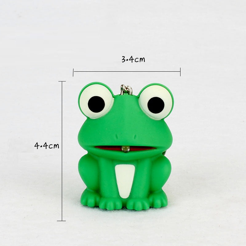 Keroppi LED Sounding Luminous Keychain Cartoon Animal Pendant