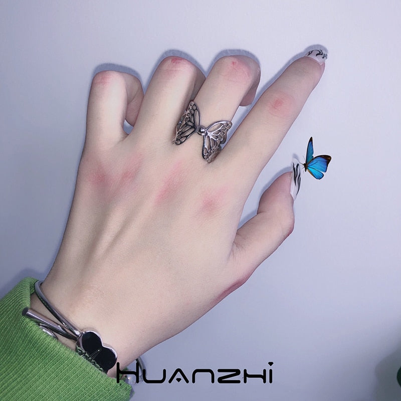Butterfly Ring Adjustable Girl Ring Couple Ring