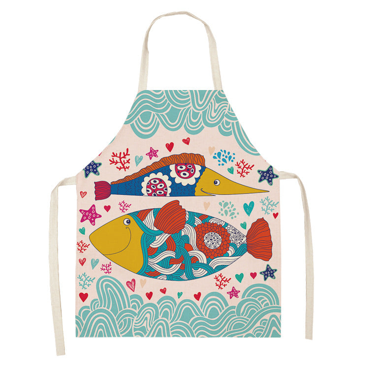 Marine animal series apron