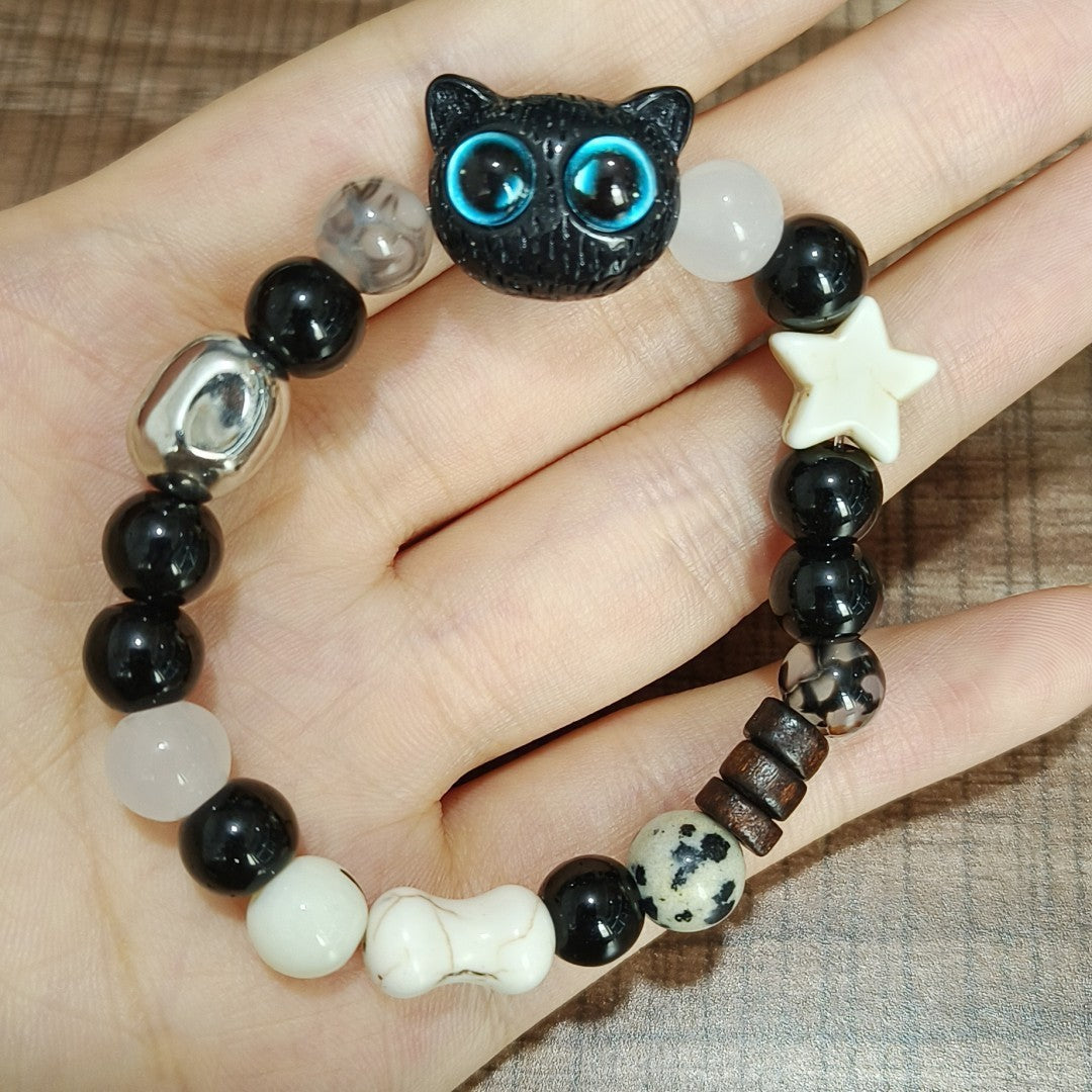 Special-interest Design Cat Beaded Bracelet For Women