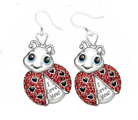Two-tone owl bee necklace earring set