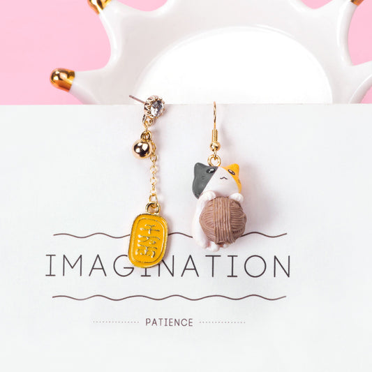Handmade Acrylic Children'S Fun Animal Long Earrings