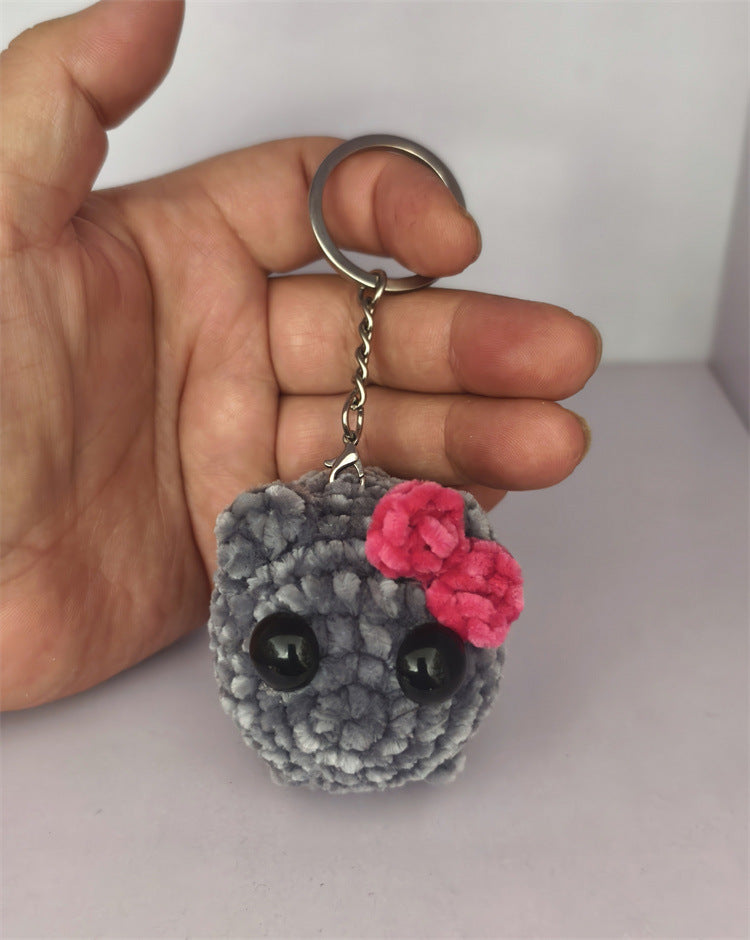 Cute And Minimalist Hamster Crochet Doll Keychain