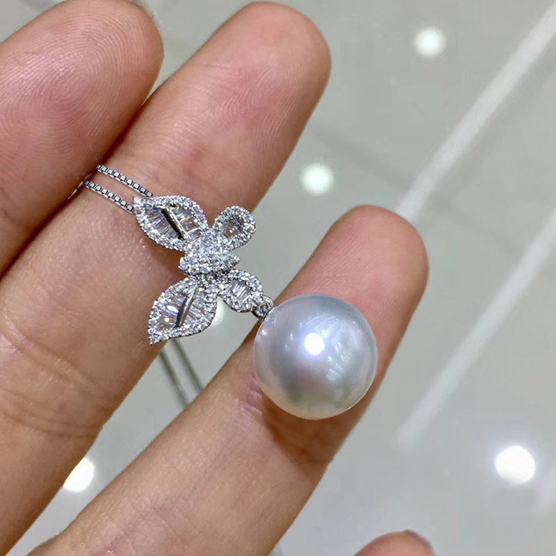 Butterfly Pearl Jewelry Suit Refined Zircon