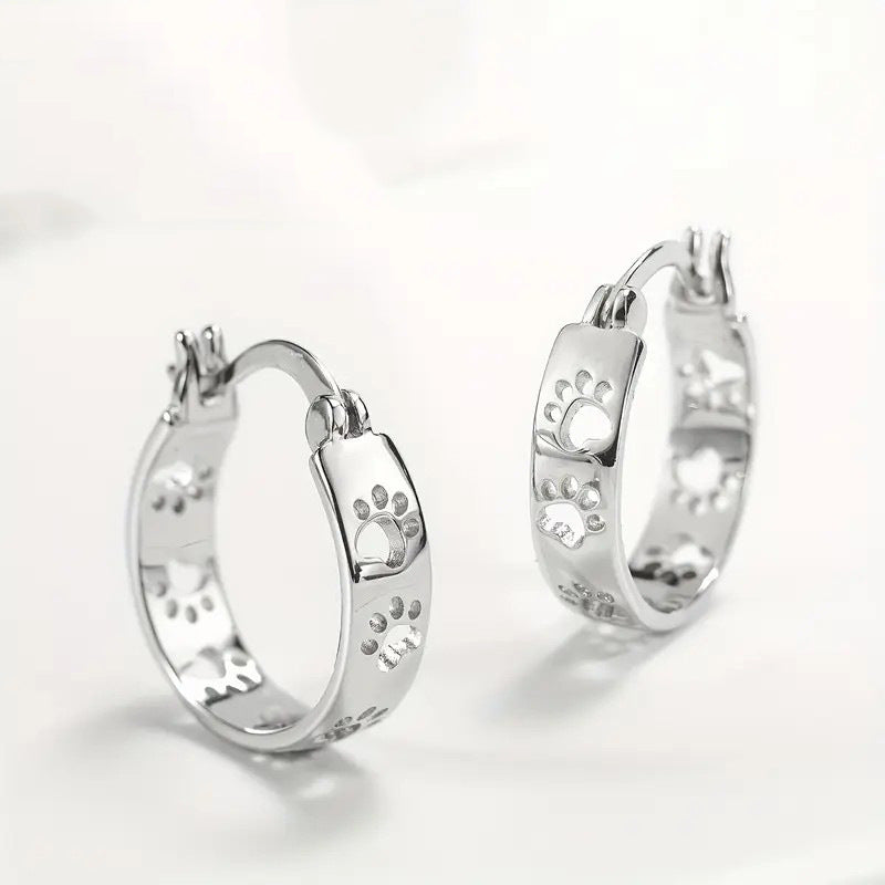 Animal Small Dog Paw Prints Earrings Fashion Exquisite