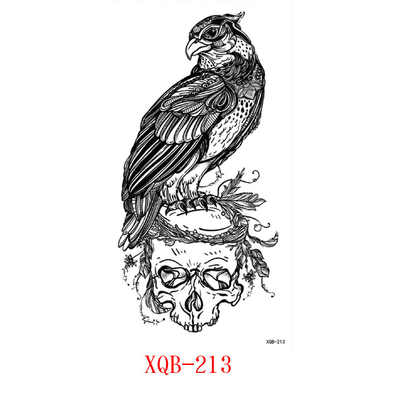 Paper Small Full Arm Flower Letter Animal Tattoo Sticker