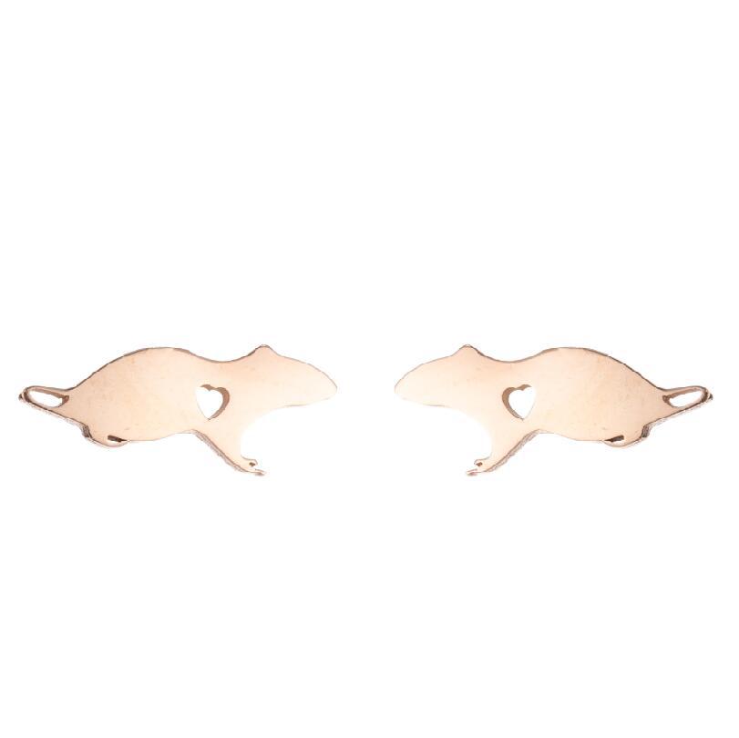 Simple Animal Earrings Bee Dolphin Earrings Plating Korean Style Earrings
