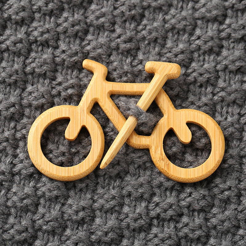 Wooden Animal Carving Brooch Gift