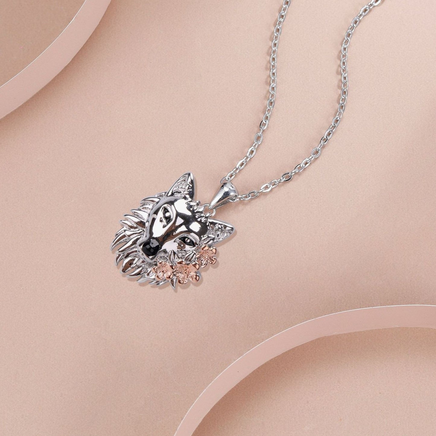 Retro Domineering Wolf Head Necklace European And American Personalized Trendy Jewelry