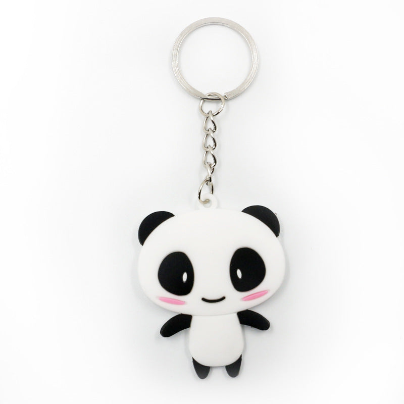 Panda Keychain Cute Cartoon Key Ring Car Pendant Accessories Small Gift