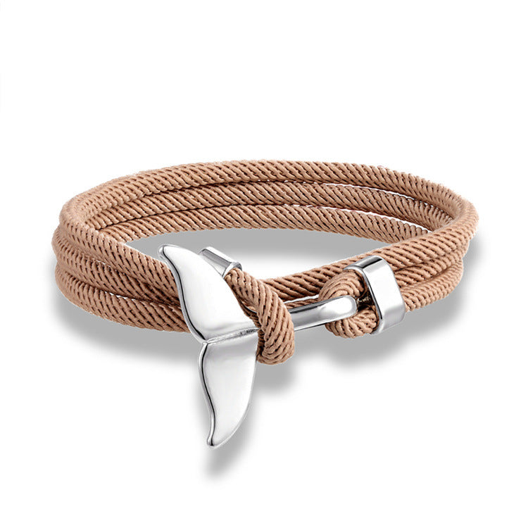 New Anchor Ocean Whale Tail Bracelet Milan Rope