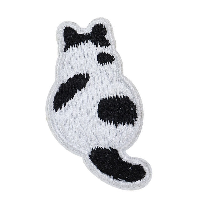Embroidery Cat Cute Brooch Washing Free Sewing