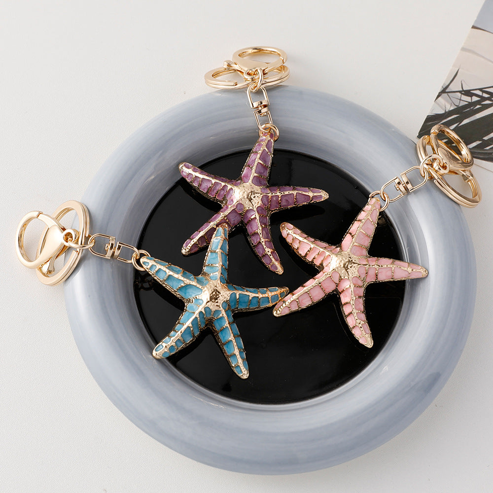 Starfish Shell Keychain Ocean Series
