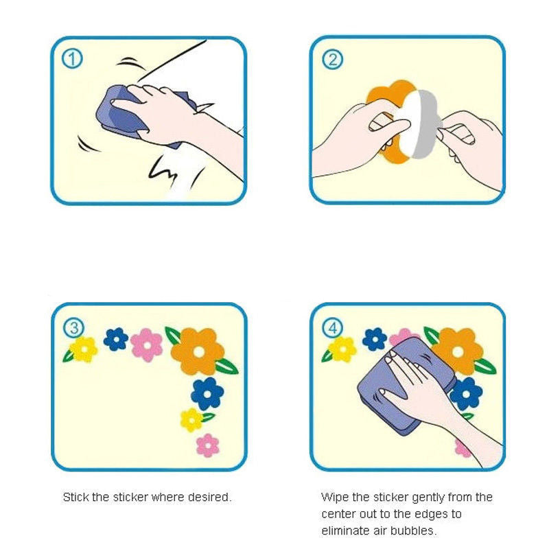 Trumpet Kids Animal Train Cartoon Wall Sticker