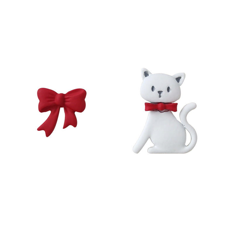 Women's Asymmetric Cartoon Animal Earrings Jewelry