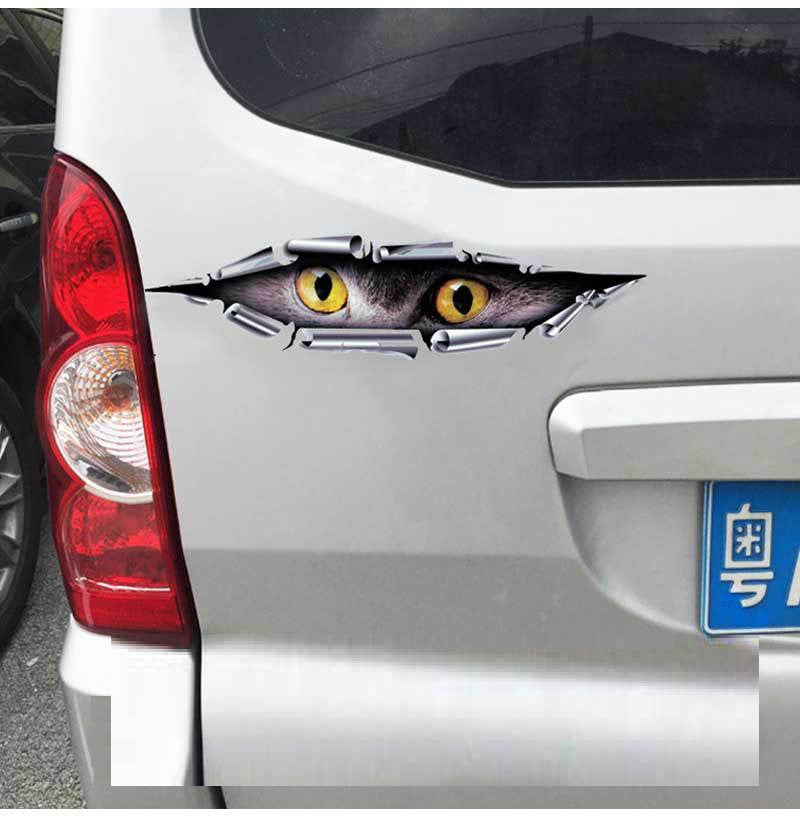 New Tiger Eye Eagle Eye Peeping Bumper Stickers Car Door Decoration 3D Sticker