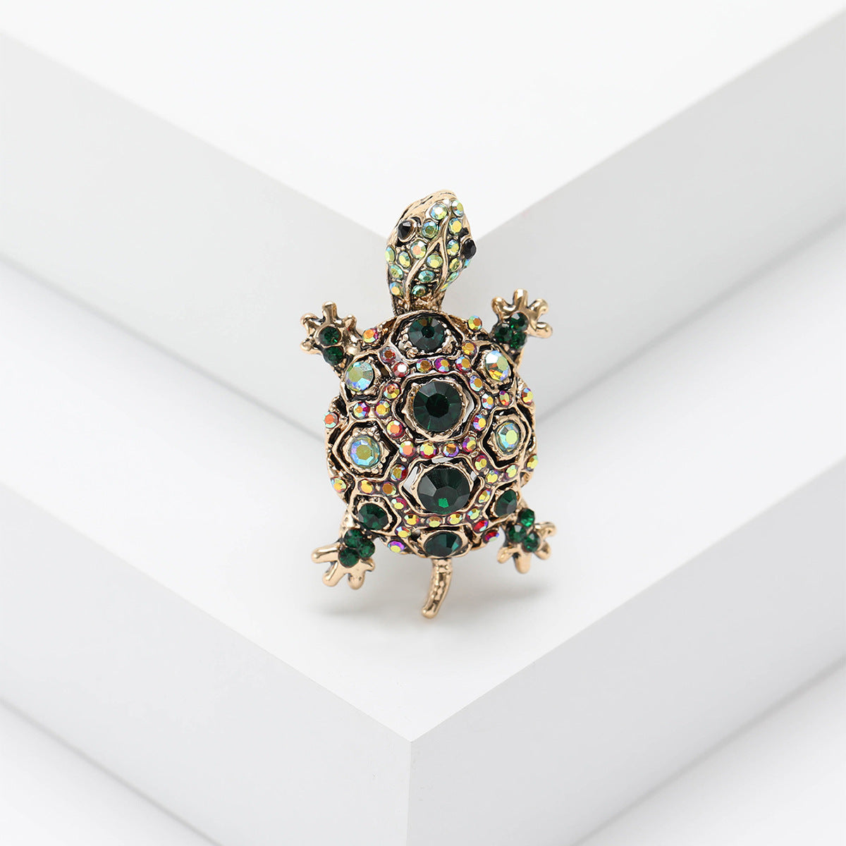 Fashion Retro Rhinestone Turtle Brooch Creative