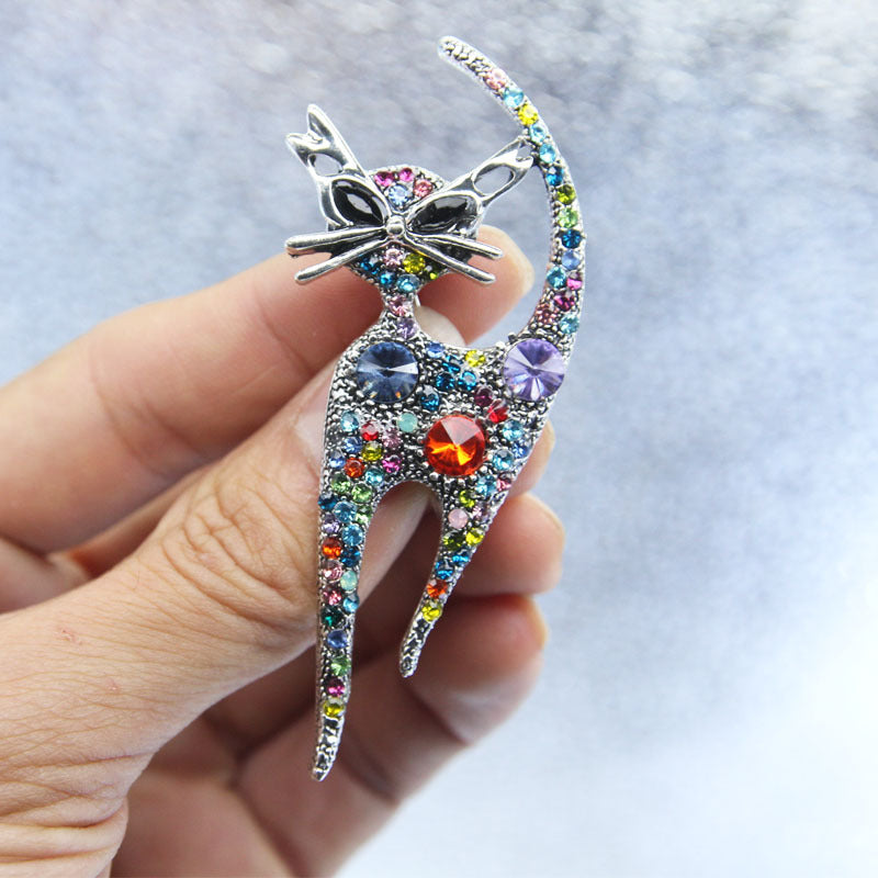 Cute kitty cat animal brooch