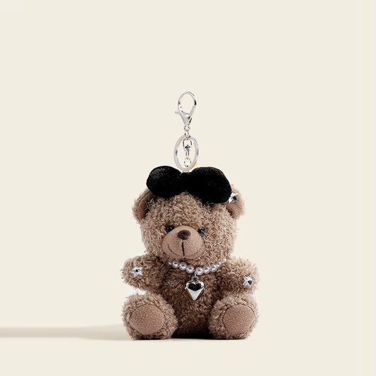 Cute Bow-knot Teddy Bear Bag Charm Keychain