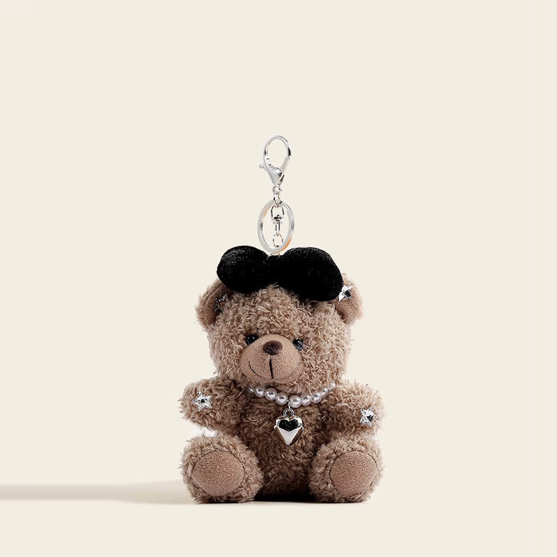 Cute Bow-knot Teddy Bear Bag Charm Keychain