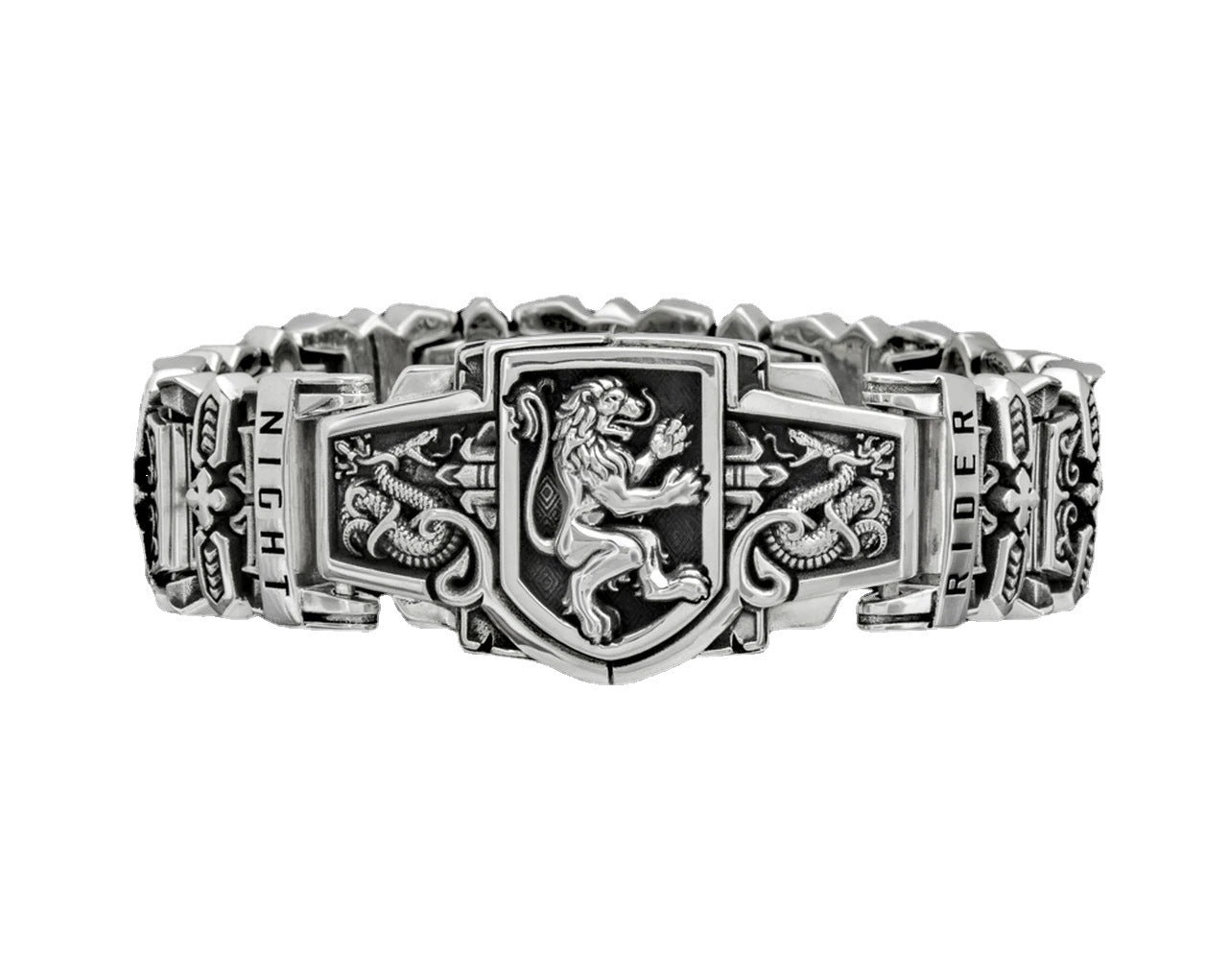 Male Cross Vintage Lion Head Animal Pattern Ring