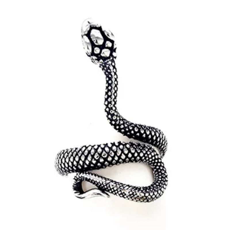 Animal Spirit Snake European And American Retro Punk Exaggerated And Personalized Men And Women Winding Snake Animal Opening Ring