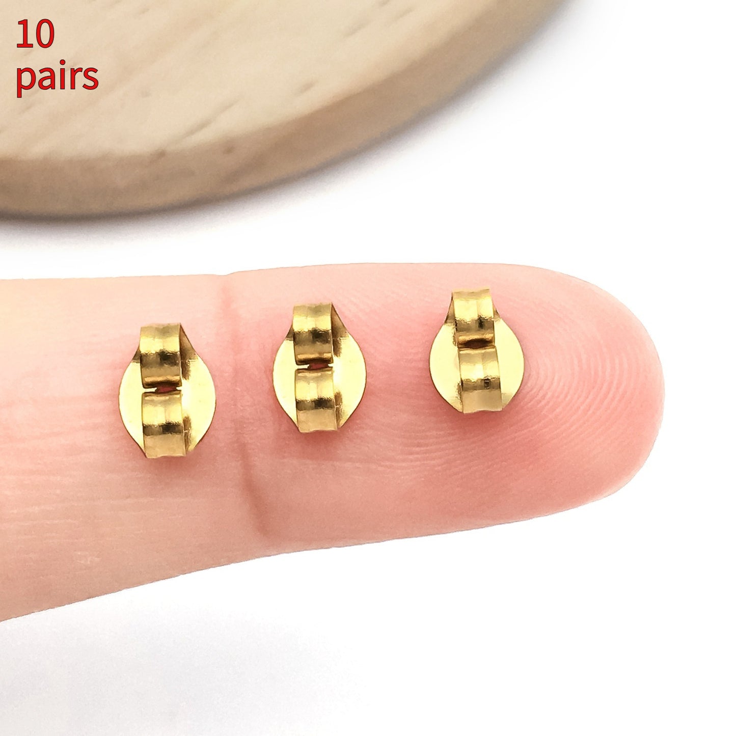 Gold Stainless Steel Butterfly Earplugs Simple