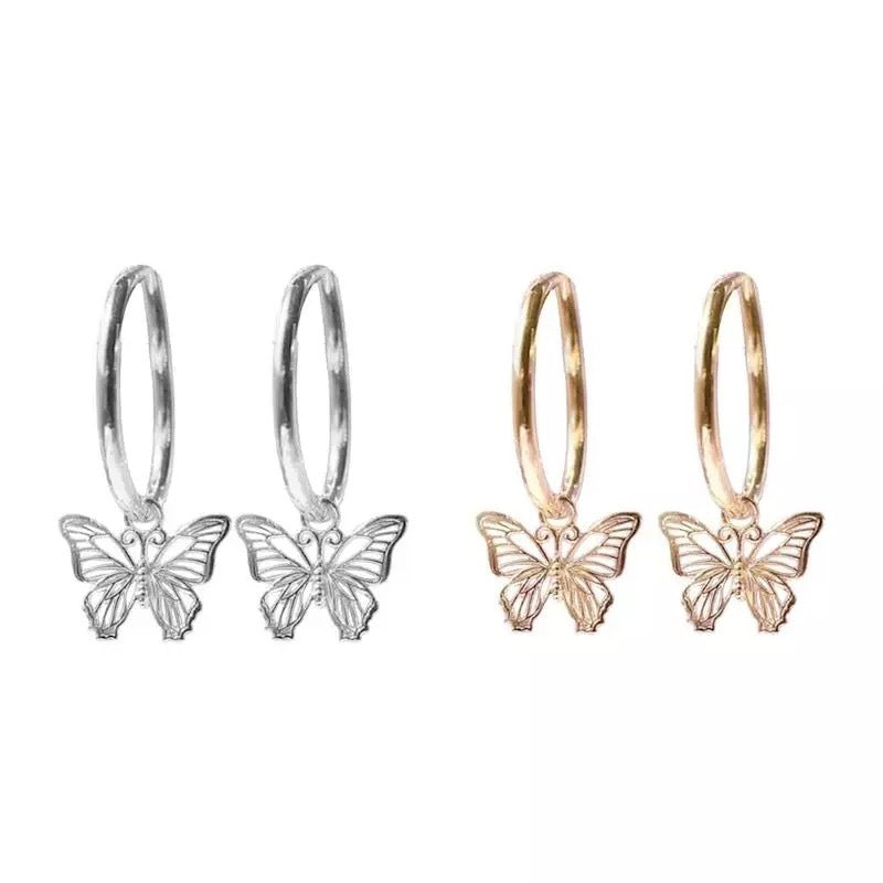 Exquisite Hollow Butterfly Earrings Creative Ear Jewelry