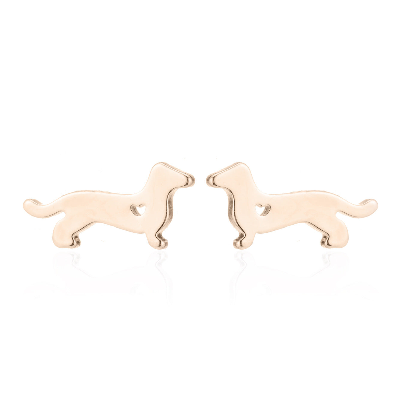 Hollow animal bantam stud earrings